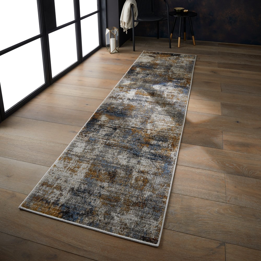 Mojave 8026W Abstract Distressed Runner Rugs in Multi